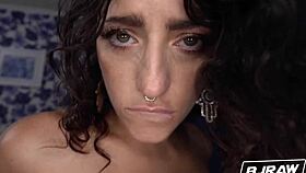 nikki knightly slurps monster cock sloppy deep then gets face glazed with hot jizz cumshot 💦👅