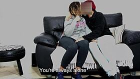 Stepdad tests girlfriend bent over in front of him 😈🍑