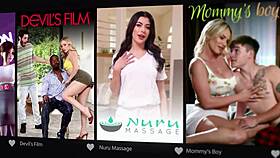 busty aviana violet loves nuru oiled titty fuck cowgirl with surgeon