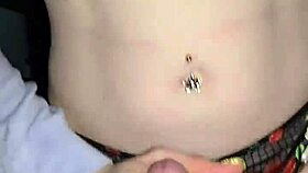 milf jerks husband's cock then rides huge dildo in crotchless panties