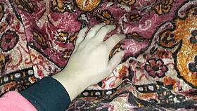 Girlfriend sneaks cunnilingus wake-up in our tent on Halloween—hairy beaver LICKS to ORGASM