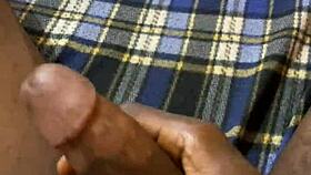 College Teen Jerks Massive Black Cock Oiled