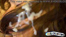 Russian teen facialed by massive BBC cumshot all natural conditioner style