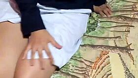 profesor follando cholita colegiala en uniforme despues de entrevista