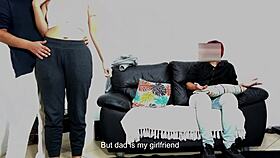 Stepdad tests girlfriend bent over in front of him 😈🍑