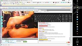 her huge tits bounce on massive dildo