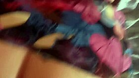 latina lifts dress for bareback creampie homemade closeup 🔥🍆