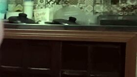 Kitchen moment with husband as lover calls