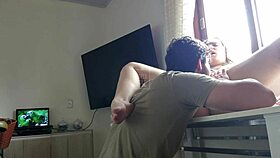 i kiss my big ass girlfriend's natural tits while fucking her submissive in kitchen