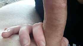 horny brunette nymphos give sloppy deepthroat blowjob at the lake outdoors