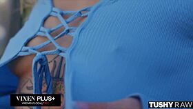 Blonde Cutie Anna Claire Clouds Ass Drilled Hard In Debut!