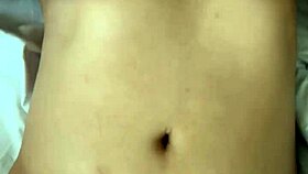 detailed fingering of girlfriend on soft hotel bed by close friend
