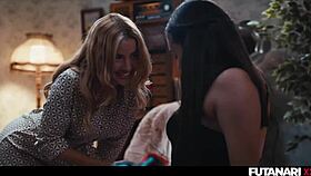 girls trip shocks with transgender futa cock growth from shemale ghost surprise