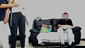 Stepdad tests girlfriend bent over in front of him 😈🍑