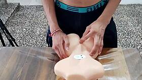 Young Stud Ravages His Tight Fuck Doll