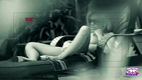 Spying Tight Blonde Masturbates Then Takes Hard Outdoor Pounding