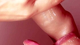 young babe gives closeup mommy blowjob