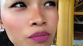 omg look at this beauty talkin while showin her huge dildo asian style