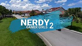 nerdy florida gamer girls fucked while playing games