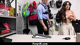teen shoplifter caught bending over for cop's deep doggystyle punishment