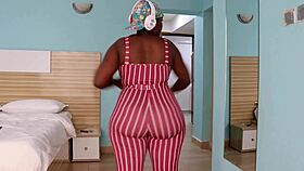 big booty ebony pounded missionary after gaming fun