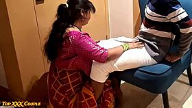 thick ass desi babe bent over roughly fucked doggystyle in hotel