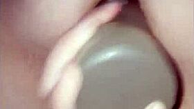 i squat fuck this huge dildo till i cum pov