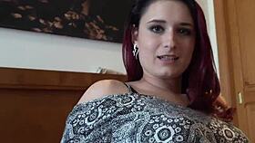 Bold Innocent Redhead Amateurs Slam Monster Cock Doggystyle in German