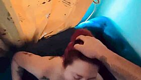 Thick curvy latina homemade blowjob slurps fat cock expertly