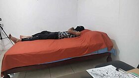 uh i helped out with this tall latina student and her lingerie play