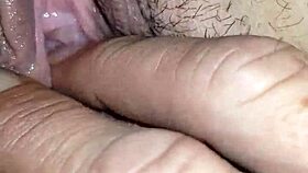 Black bull's monster cock blasts creampie deep in cuckold's wife pussy