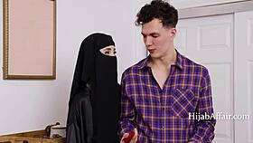 arab babe mistakes cock for lamp until tip gets wet