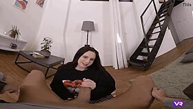 brunette babe caroline mann rides dick from sex shop