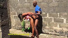 the african diva discovers passion in a freshly built structure amid intense moments