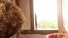 brunette twins kit and kat lee lure farmer into outdoor threesome doggystyle