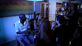 brazilian latina bends over halloween night for rough monster cock pounding