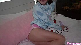 Johnny pounds shro0ms tight pussy making her squirt with buttplug inside