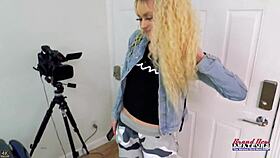 Wanna see cutie rub twat with vibro then suck cock hard?