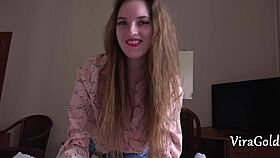 cutie vikalita's quick rough fuck ends with cum on her ass