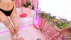 salome that feral french whore begs for cum in pink room