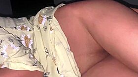 a horny wife sneaks into the room and shares the bed for fun