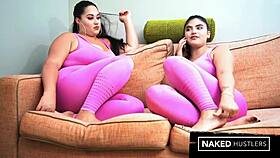 Latina Roommates Share Huge BBC With Hungry Mouths?