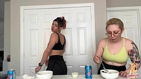 i'm eatin' this huge belly mukbang an' burpin' lots sorry not sorry