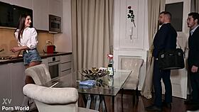 I can't resist seductive cleaner Candie Luciani's DP temptation!