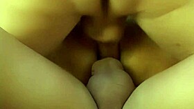 Milf cougar takes big cock in wild threesome on bed.