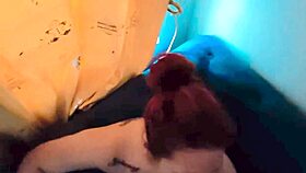 Thick curvy latina homemade blowjob slurps fat cock expertly