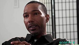 sexy blonde masseuse andi avalon slides wet nuru over scotty p's big boobs client