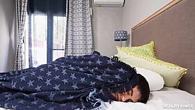 Prank escalates to deepthroat facesitting and bedroom cumshot sex