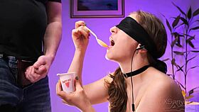 omg friend tricked me in taste game fed his huge load cum 😲🍆💦