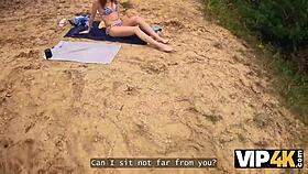 Picked up a girl for lakeside outdoor fun